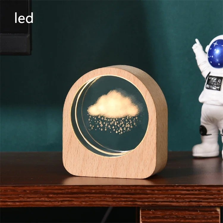 Bluejw Glowing Crystal Ball Night Light - USB Powered Warm White Bedside Lamp - Planetary Design - Kids Christmas Gift & Home Decor - Image 4